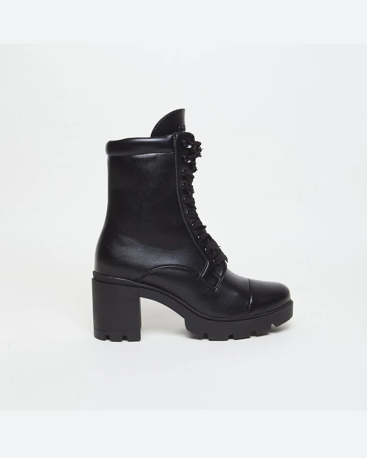 AGAZI Damen vegan Stiefel Aga Schwarz
