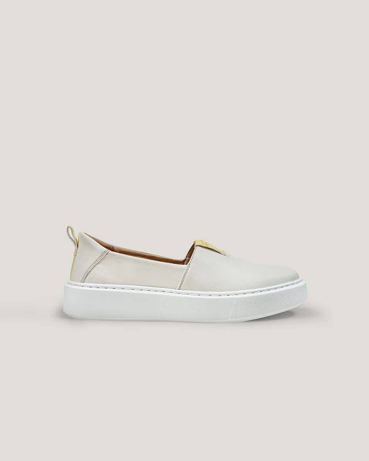 AGAZI Damen vegan Sneaker You Go Girl! Veganes Öko-Leder Weiß