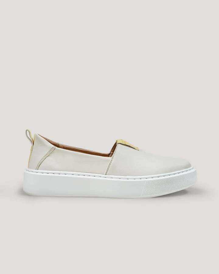 AGAZI Damen vegan Sneaker You Go Girl! Veganes Öko-Leder Weiß