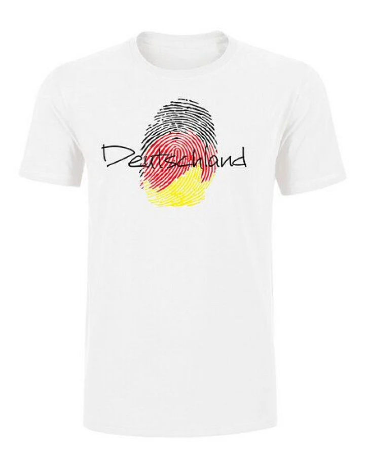 Human Family Herren Fan T-Shirt "WM - Germany" in weiß aus 100% Bio-Baumwolle