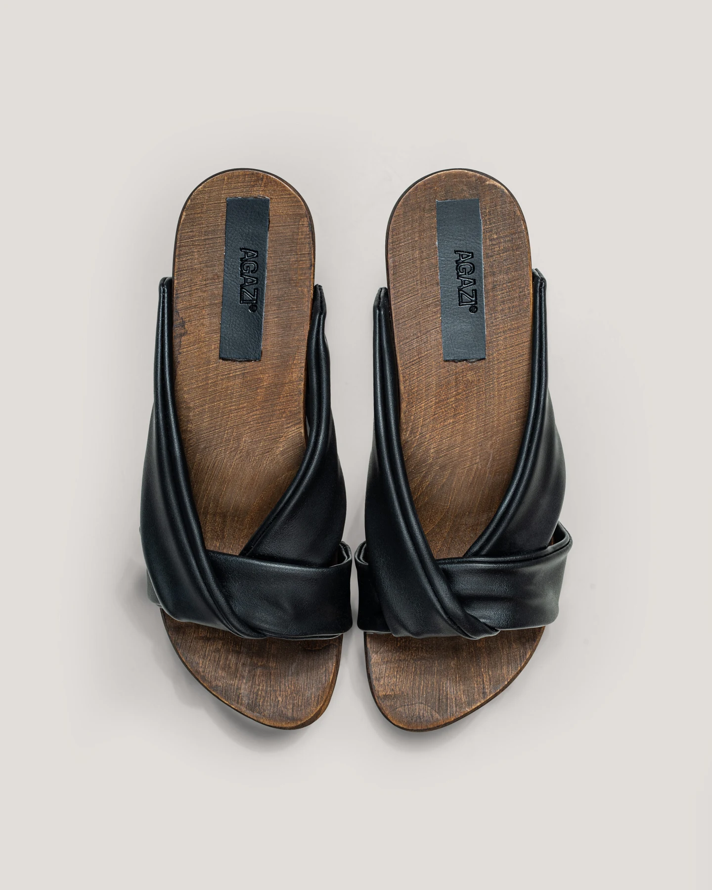 AGAZI Damen vegan Sandalen Take Me To Tokyo! Veganes Öko-Leder Schwarz – Ansicht 2