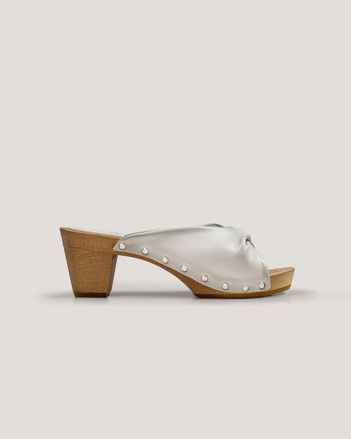 AGAZI Damen vegan Clogs All That She Wants! Veganes Ökoleder Grau