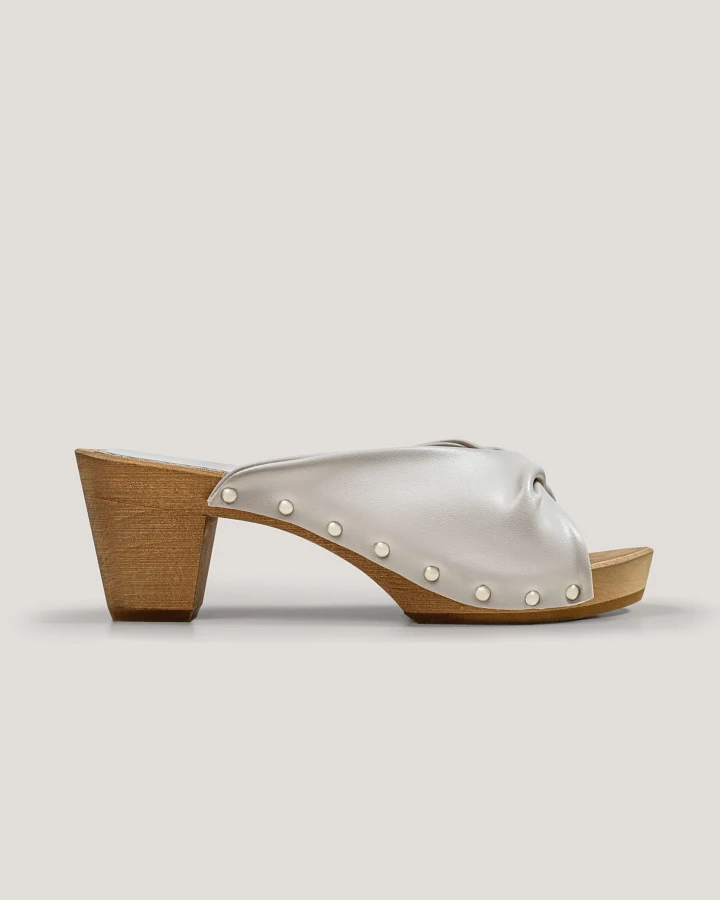 AGAZI Damen vegan Clogs All That She Wants! Veganes Ökoleder Grau