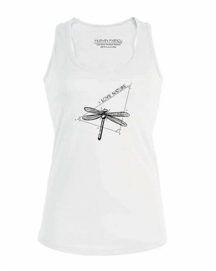 Human Family Racerback Tanktop - Shine "Love Nature" in weiss