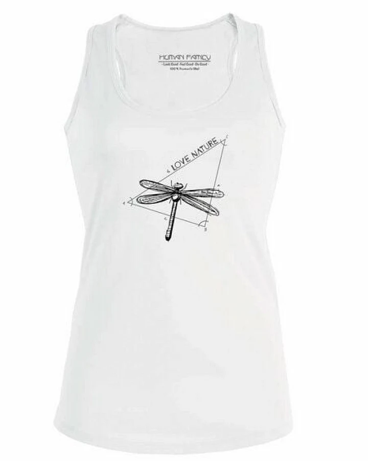Human Family Racerback Tanktop - Shine "Love Nature" in weiss