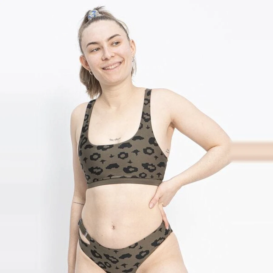 Green Leopard (Khaki)
