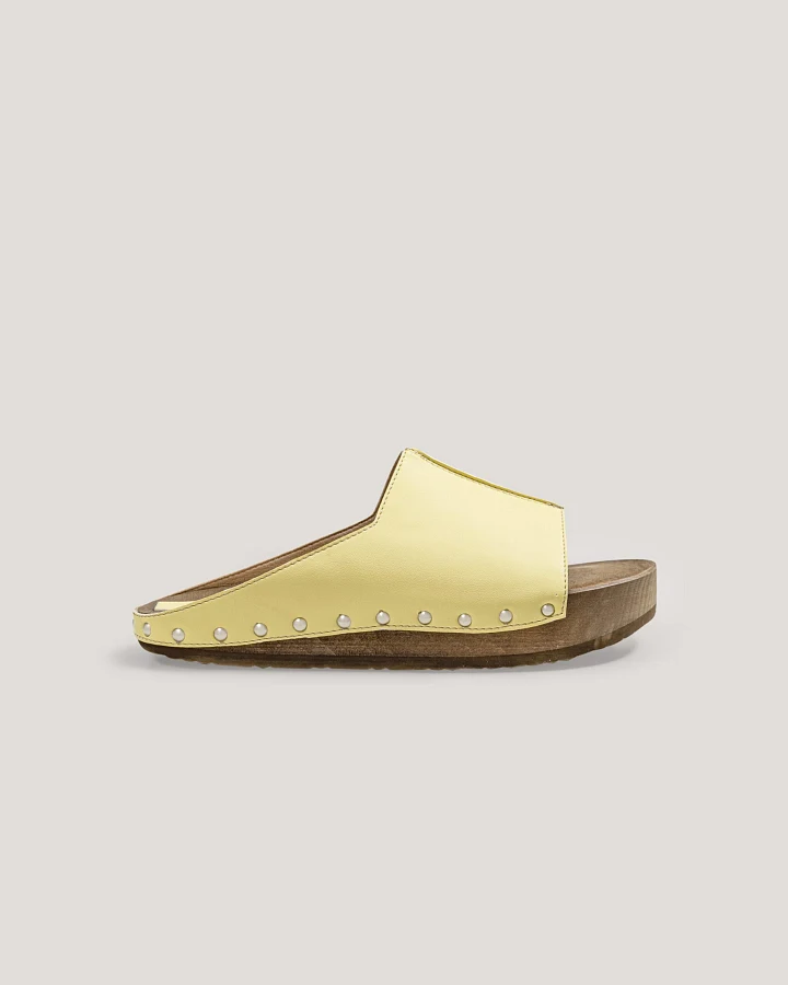 AGAZI Damen vegan Clogs Pilates Babe! Gelb