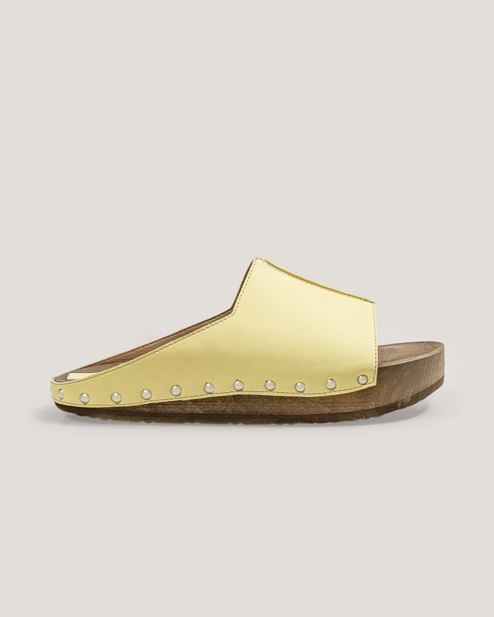 AGAZI Damen vegan Clogs Pilates Babe! Gelb
