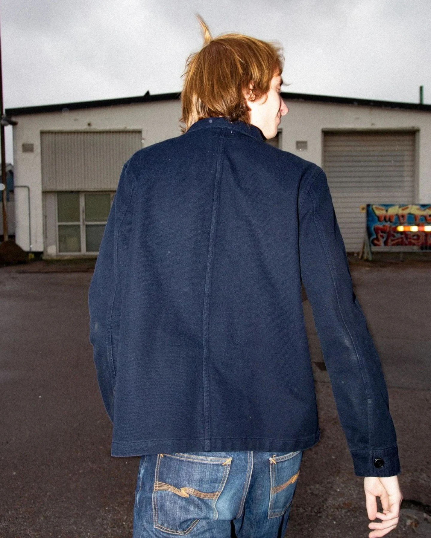 Jacke Barney Worker Blau – Ansicht 4