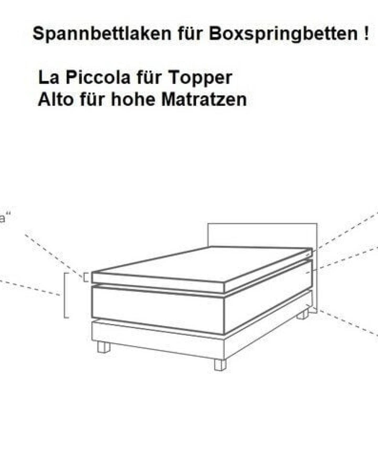 formesse Bella Donna "La Piccola" Jersey Spannbettlaken für Topper bis 10 cm ideal für Ihr Boxpringbett – Ansicht 4