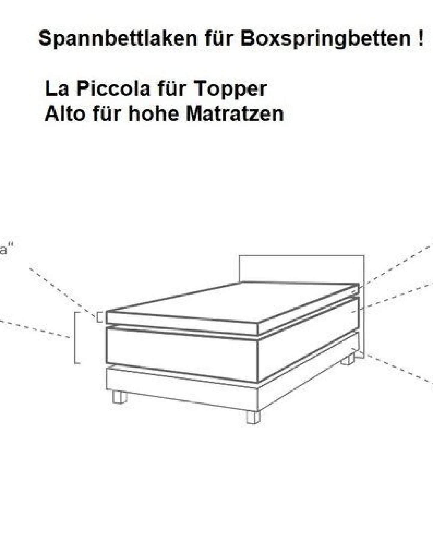 formesse Bella Donna "La Piccola" Jersey Spannbettlaken für Topper bis 10 cm ideal für Ihr Boxpringbett – Ansicht 4