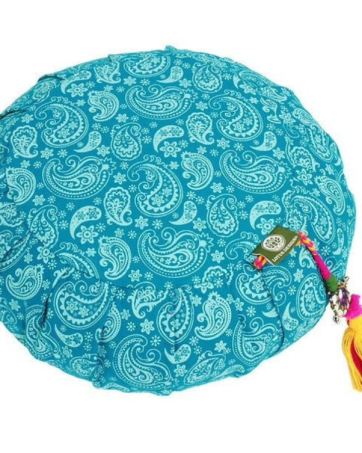 Meditationskissen PAISLEY-ZAFU Lotus Design® - Bio-Buchweizenschalen