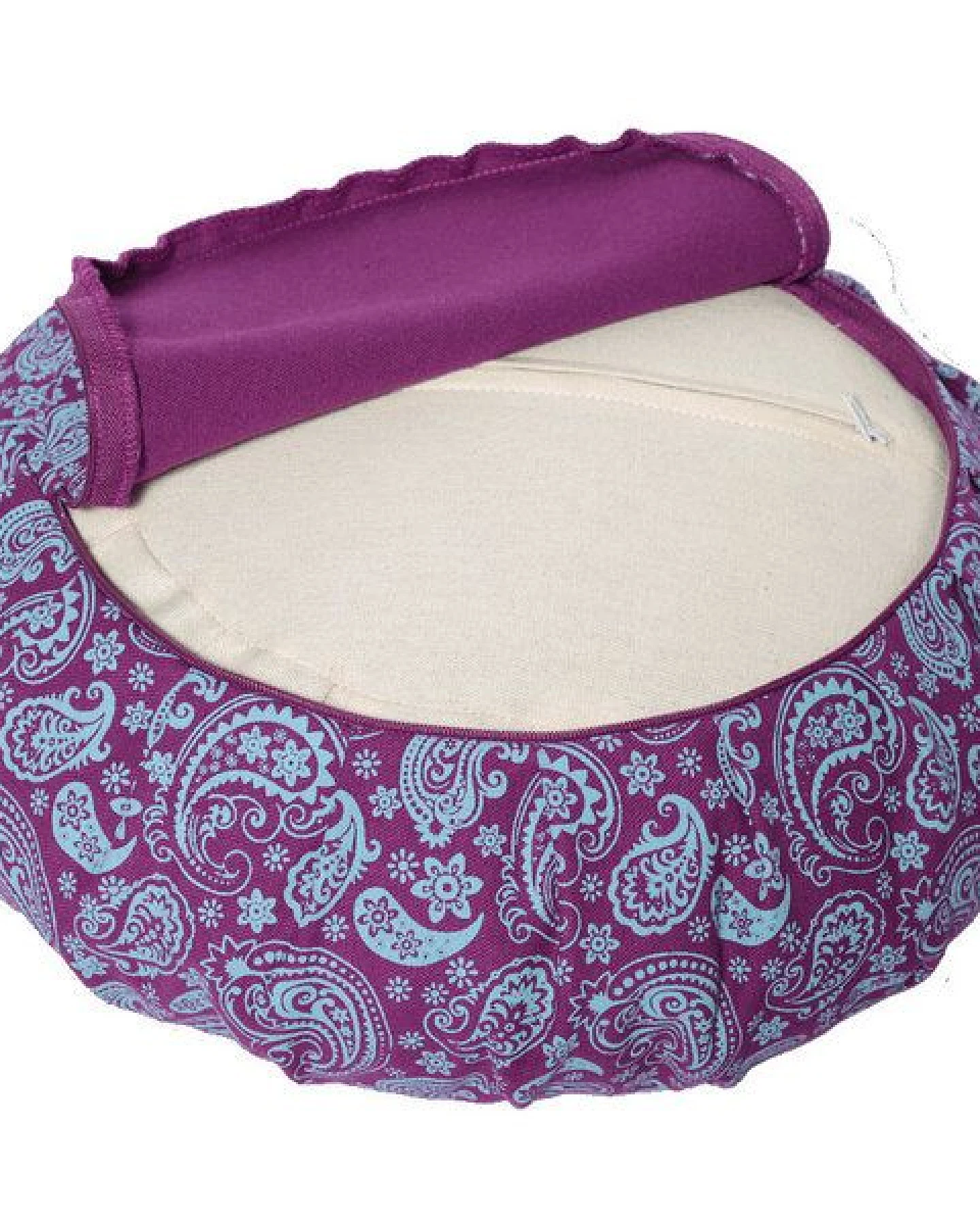 Meditationskissen PAISLEY-ZAFU Lotus Design® - Bio-Buchweizenschalen – Ansicht 2