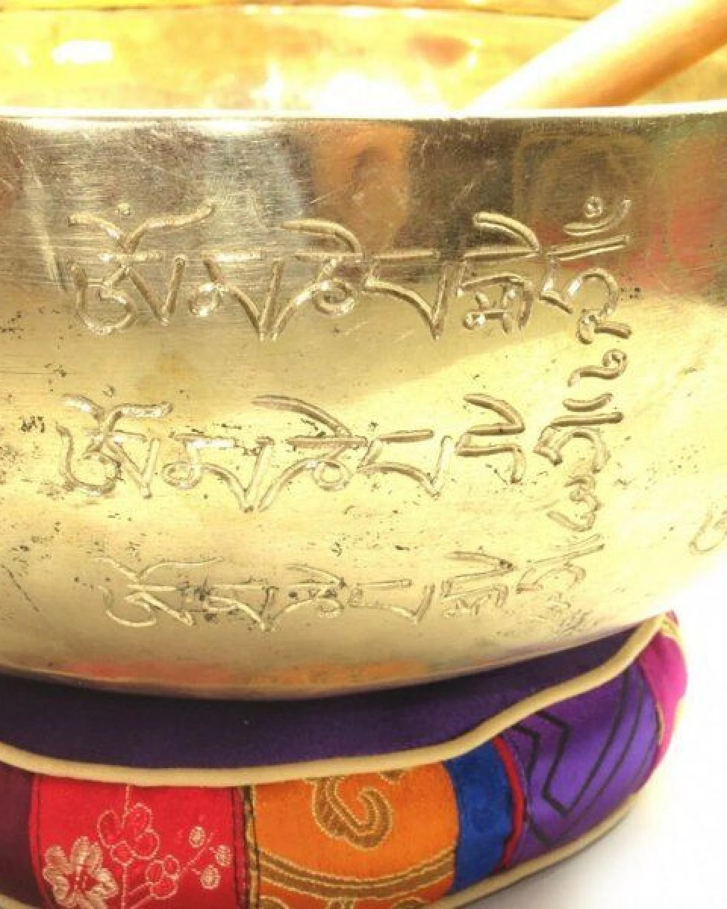 Just Be Buddha Mantra Klangschale handgehämmert ca. 25cm – Ansicht 2