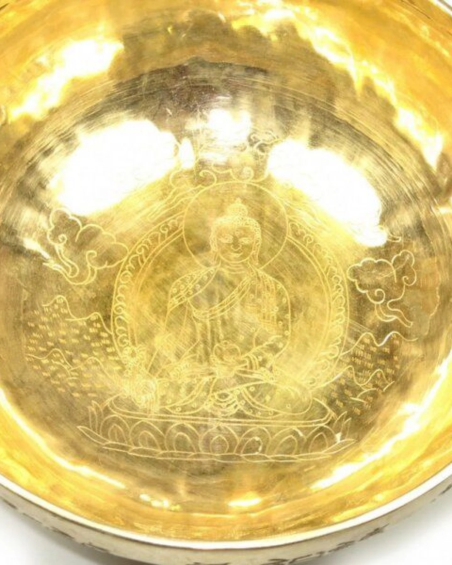 Just Be Buddha Mantra Klangschale handgehämmert ca. 25cm – Ansicht 3