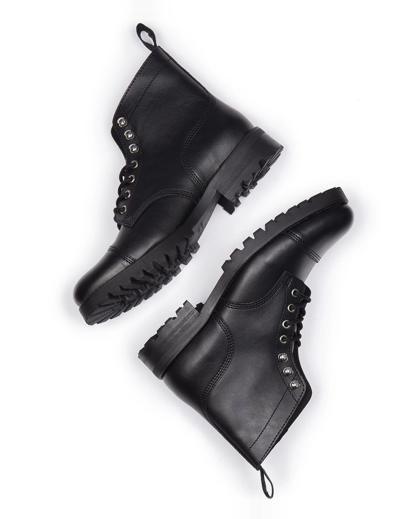 Will's Vegan Store Herren vegan Arbeitsstiefel Herren Wide Fit Schwarz – Ansicht 2