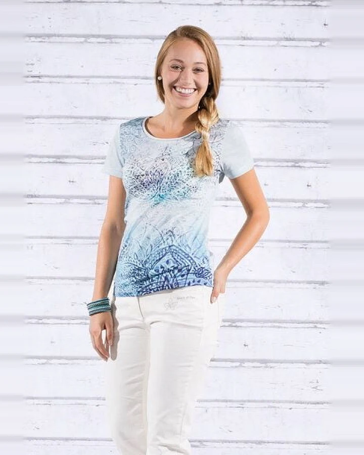 The Spirit of OM T-Shirt Wasserlilie Kurzarm