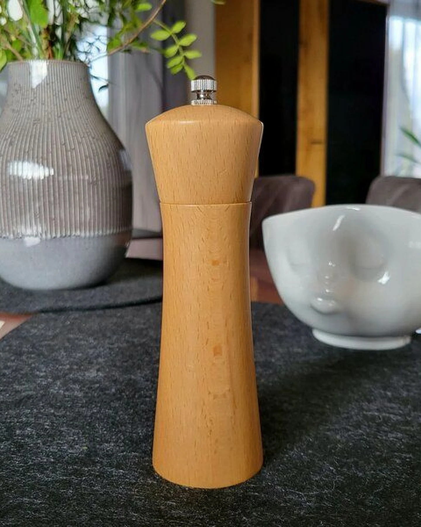 Biodora Pfeffer- und Gewürzmühle – Buchenholz – Keramikmahlwerk Stufenlos einstellbar – Langlebig – Ansicht 2