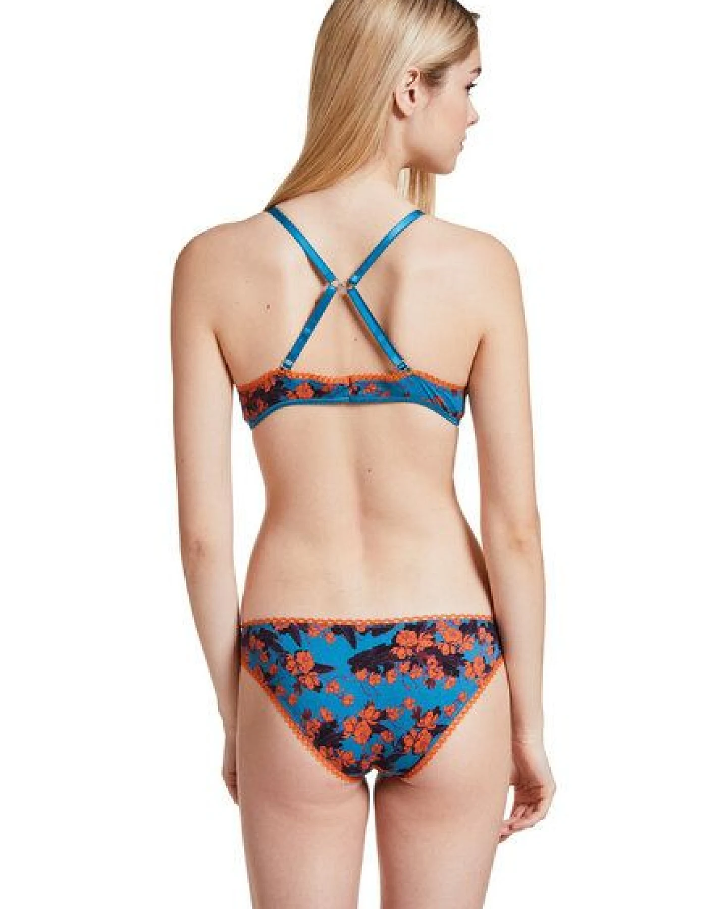 VATTER Bikini Slip "Steady Suzie" Orange Flowers – Ansicht 3