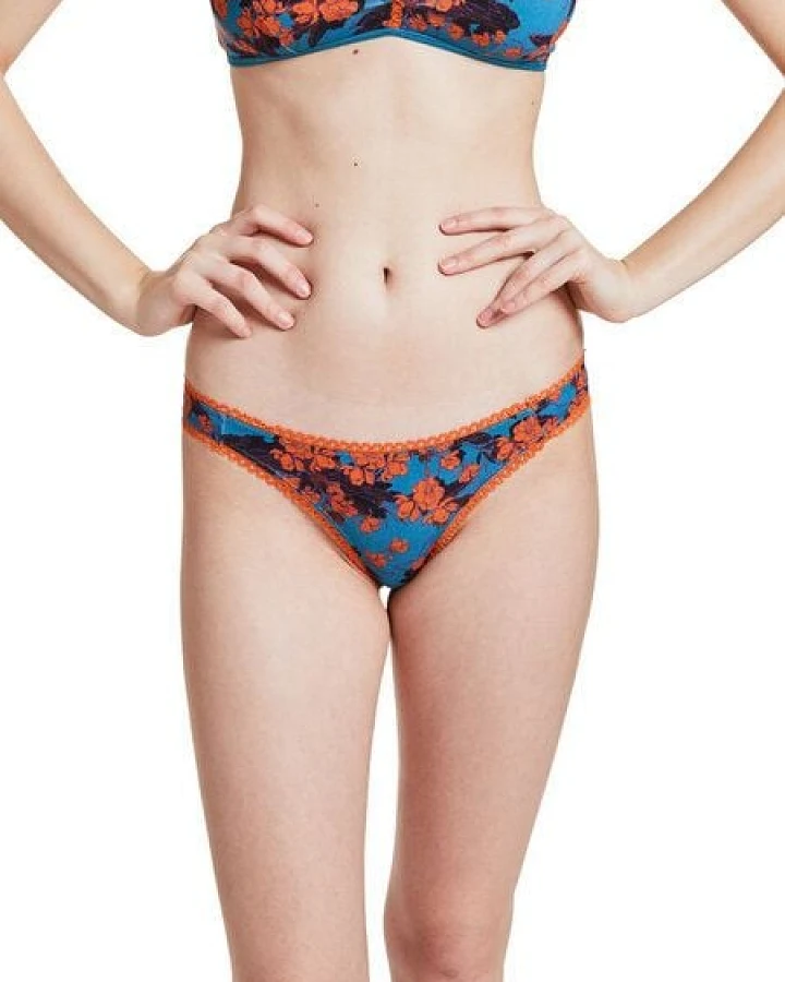 VATTER Brazilian Slip "Little Lucy" Orange Flowers