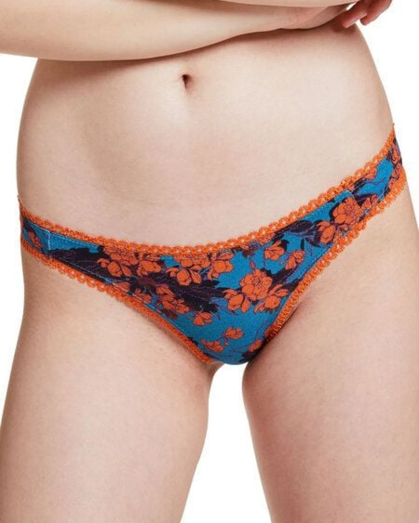 VATTER Brazilian Slip "Little Lucy" Orange Flowers – Ansicht 4