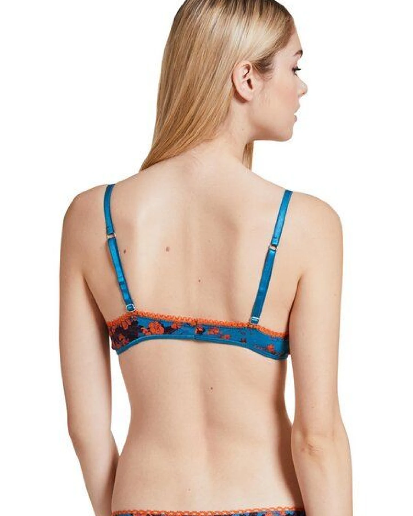 VATTER Triangle Bra "Fine Frieda" Orange Flowers – Ansicht 3
