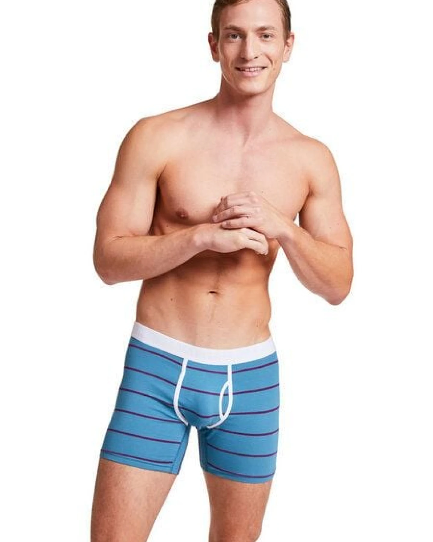 VATTER Boxer Brief "Classy Claus" Blue/Purple Stripes – Ansicht 3