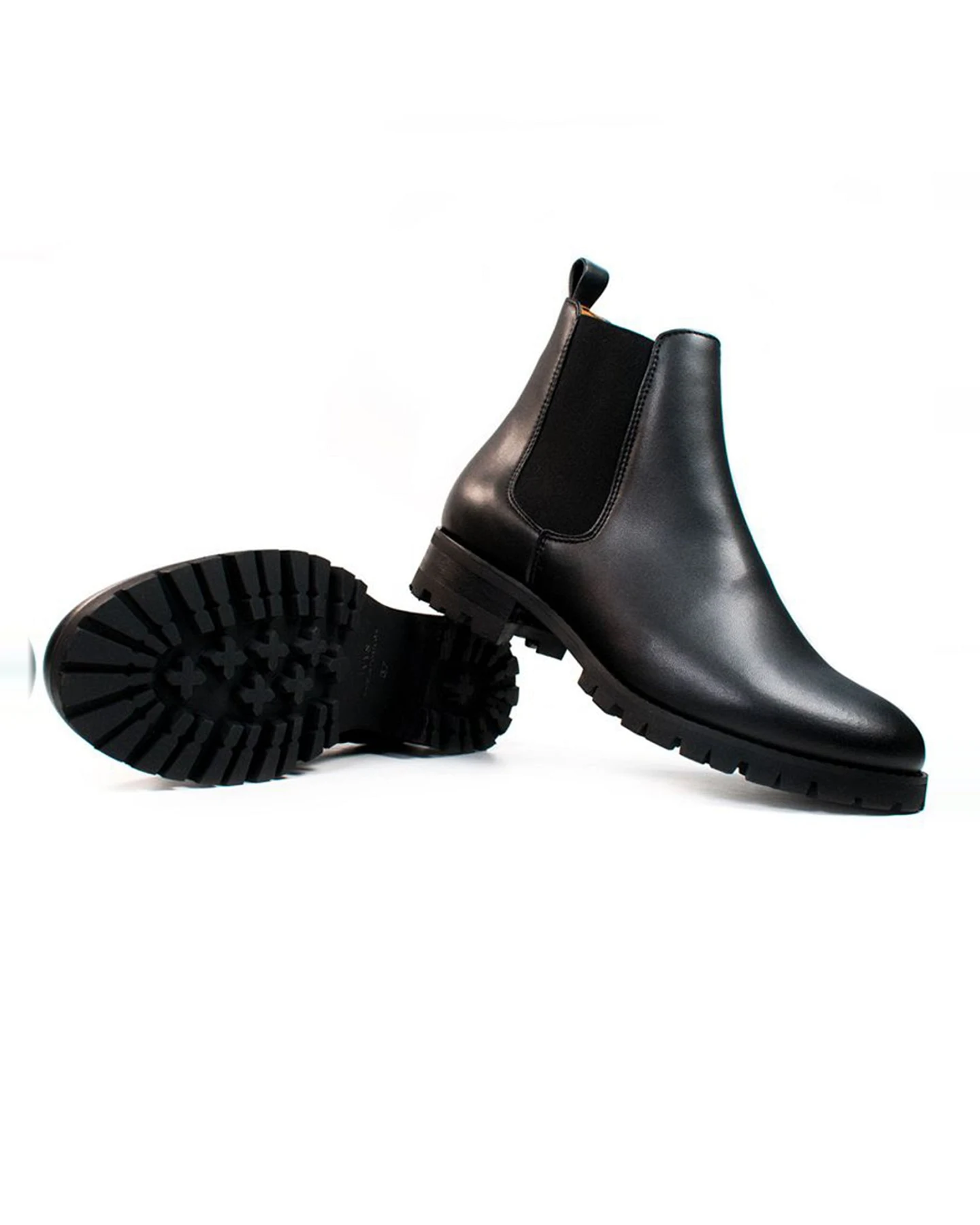 Will's Vegan Store Herren vegan Chelsea Boots Herren Wide Fit Luxe Deep Tread Schwarz – Ansicht 2