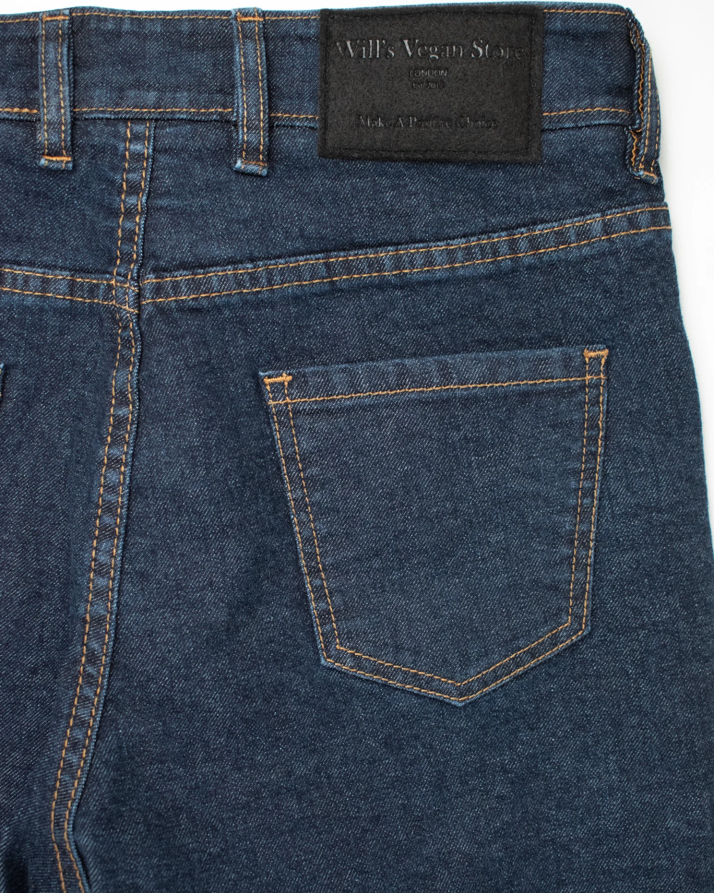 Will's Vegan Store Damen vegan Jeans Classic Slim Fit Blau – Ansicht 2