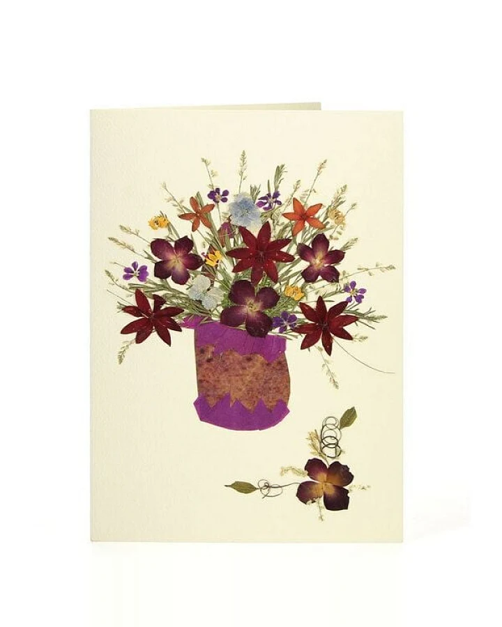 GLOBO Fair Trade Grußkarte Wildblumen WIESENSTRAUSS