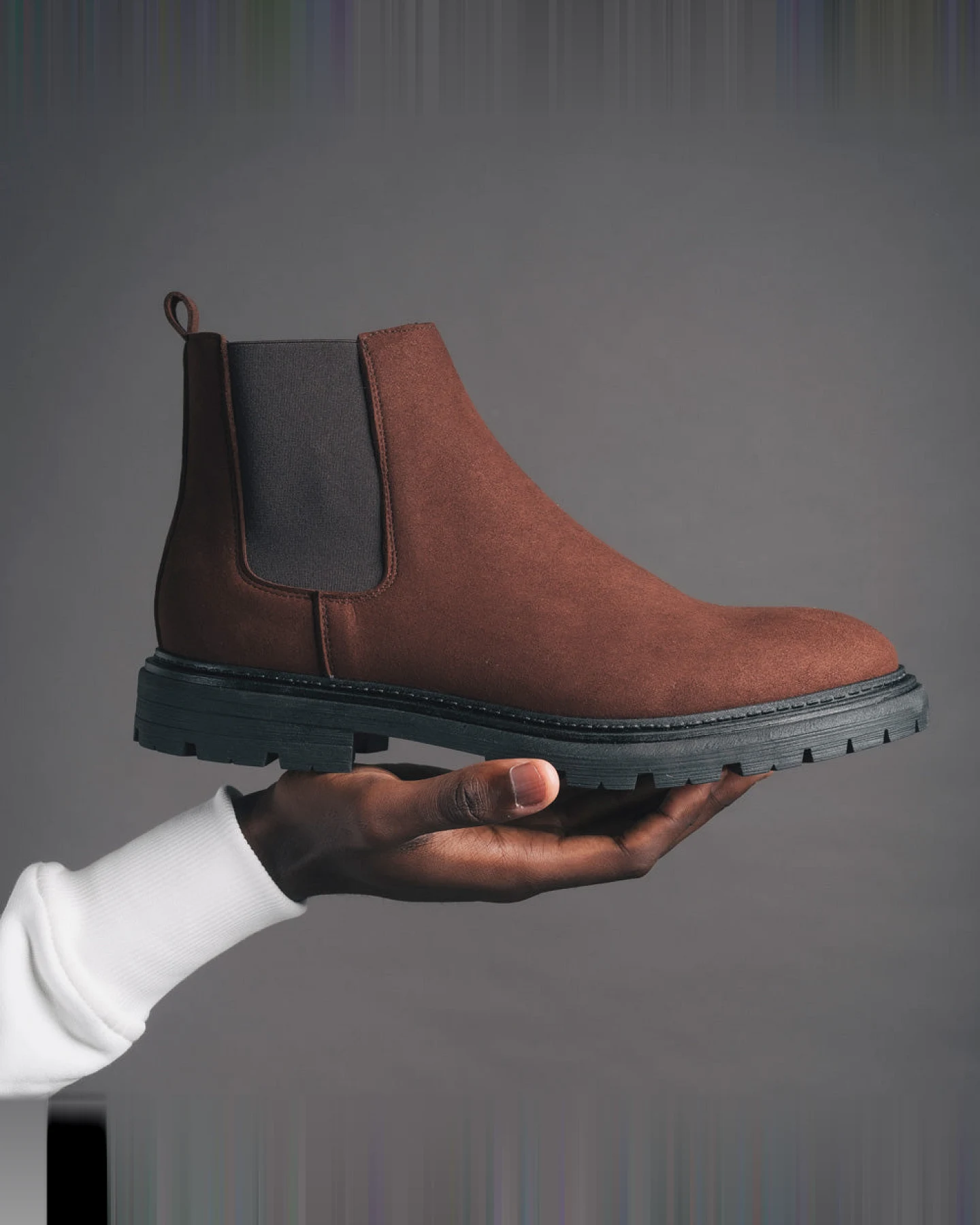 NAE Herren vegan Chelsea-Stiefel Herren Faber Braun – Ansicht 2