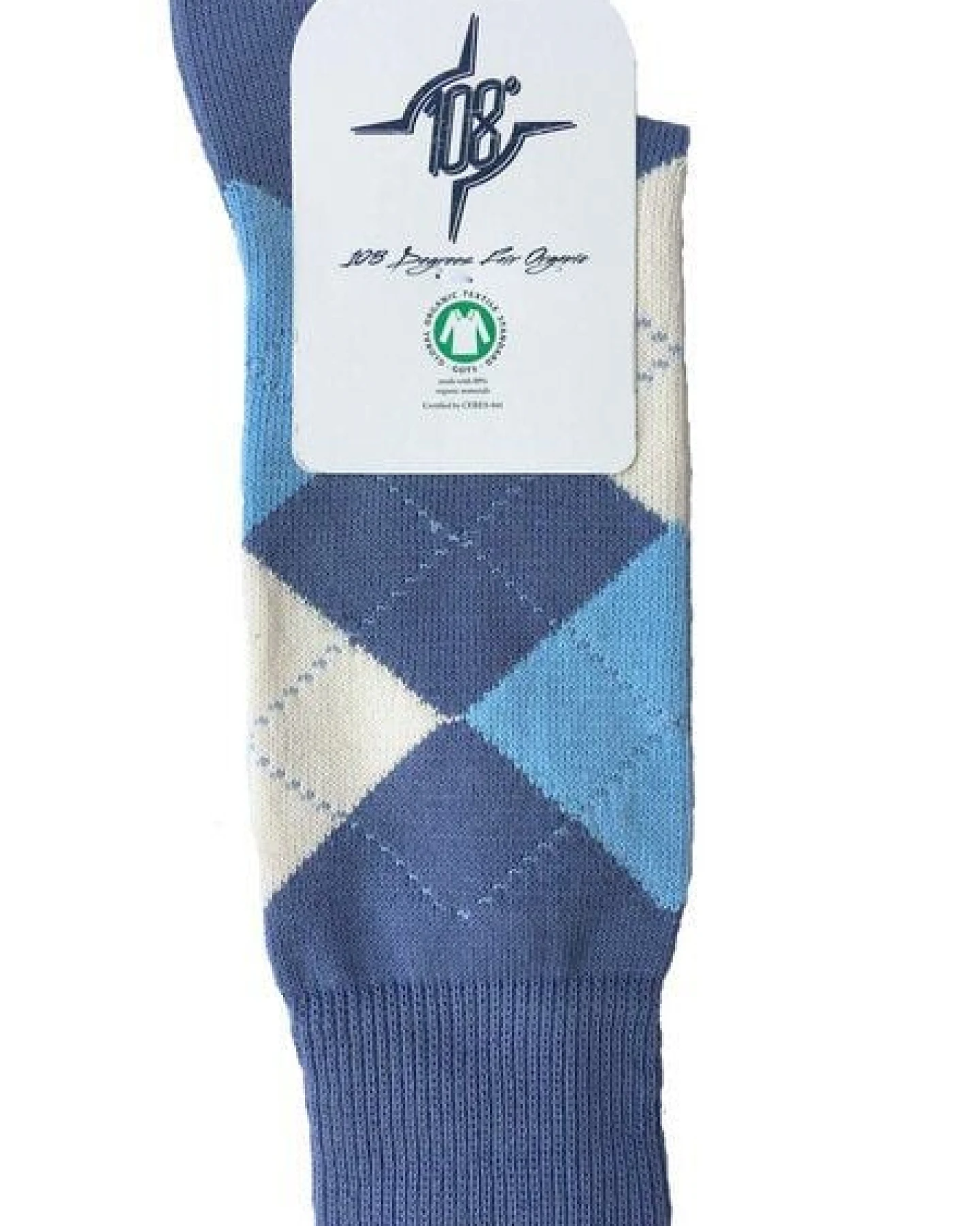 108 Degrees 2er Pack Herren Socken blau kariert GOTS – Ansicht 2