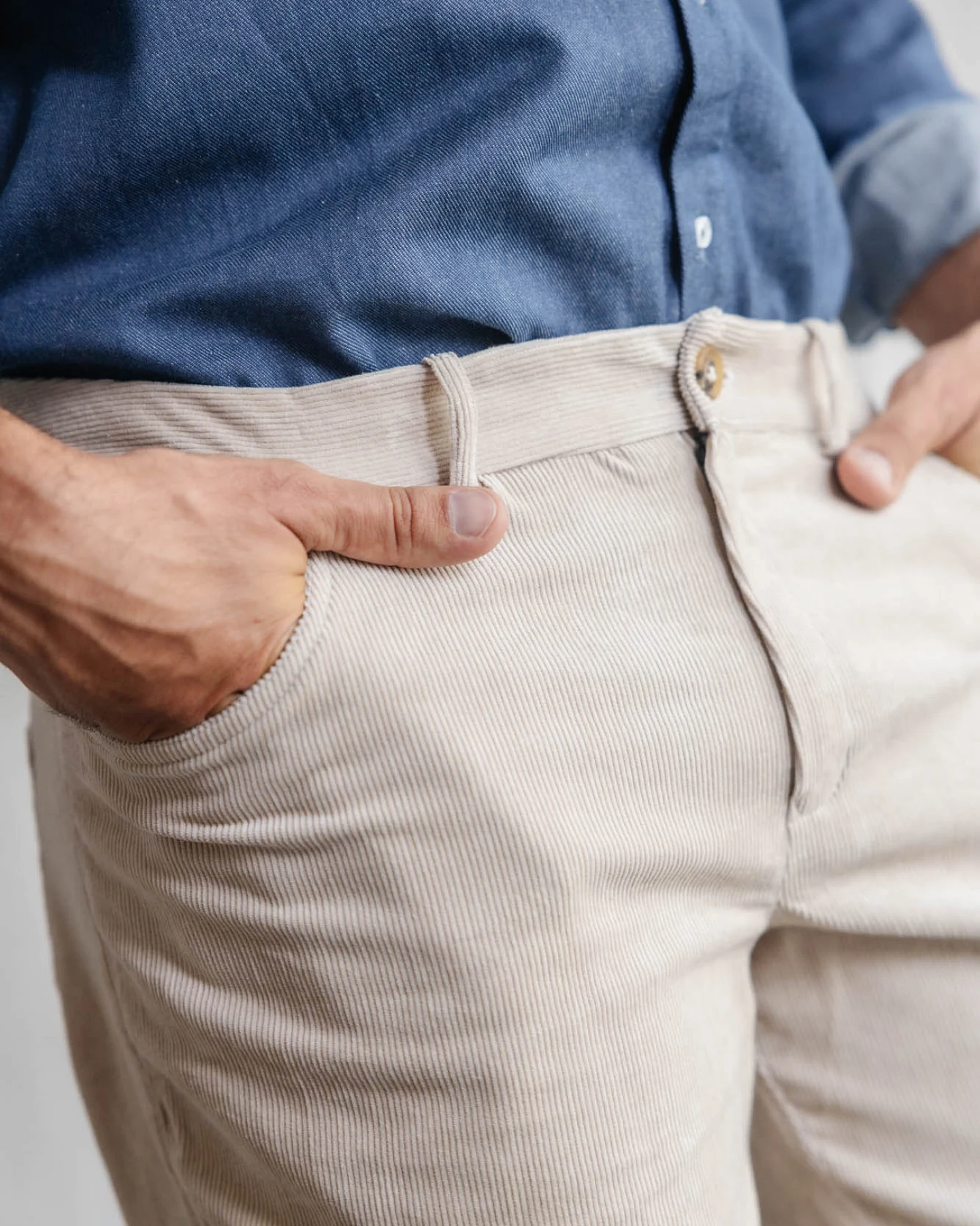 Jyoti Fair Works Herren vegan Hose Prakrit Beige – Ansicht 2