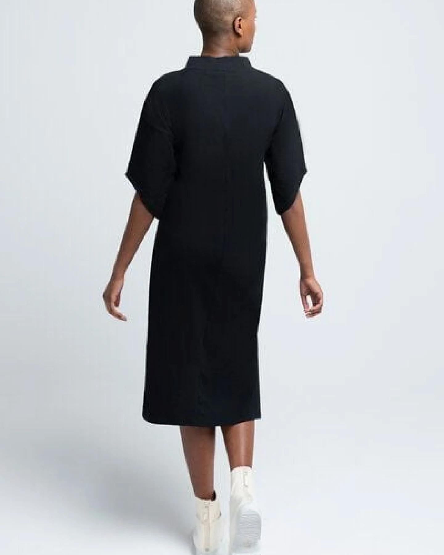 SHIPSHEIP YOKO - Damen Kleid mit Stehkragen aus Bio-Baumwolle – Ansicht 3