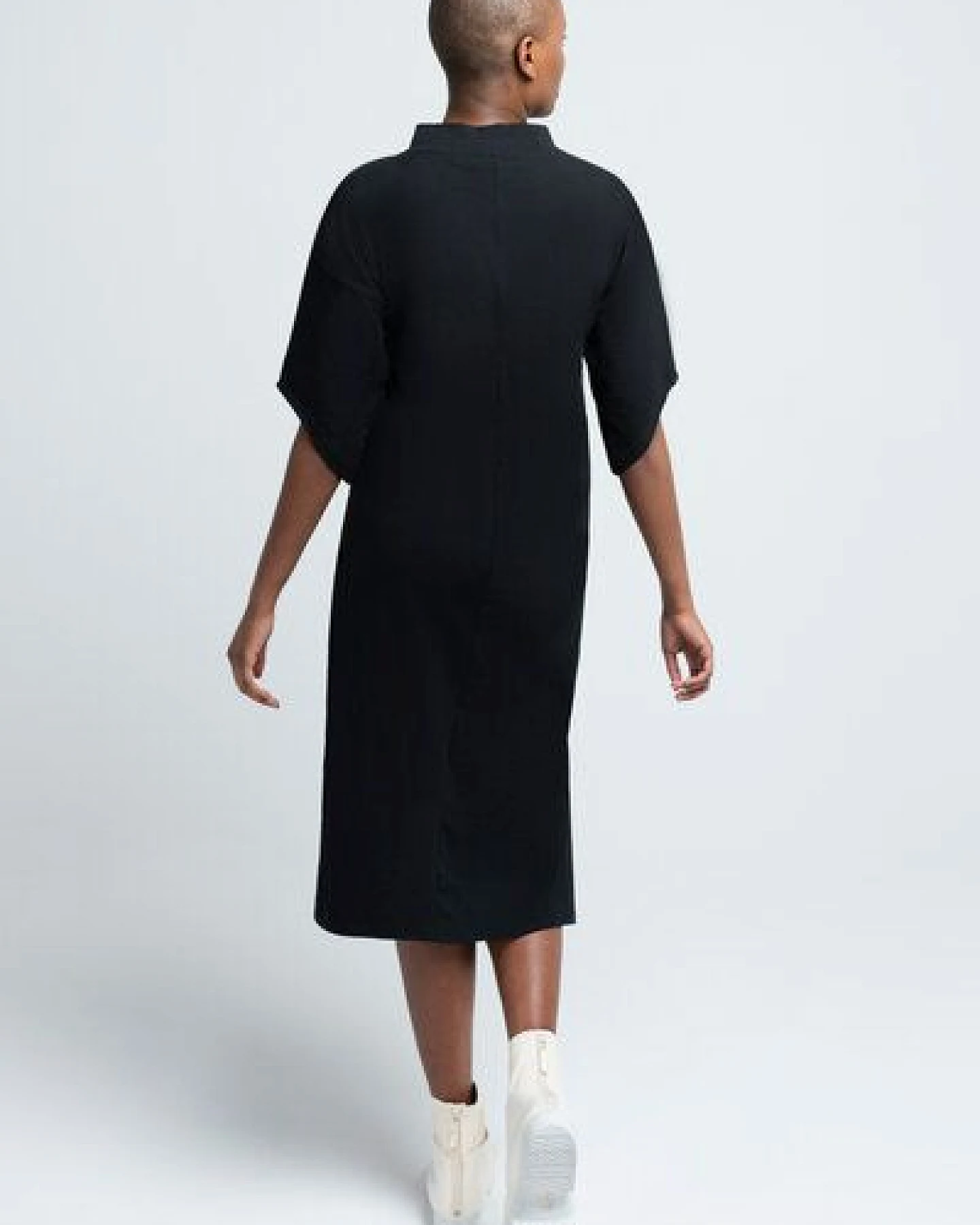SHIPSHEIP YOKO - Damen Kleid mit Stehkragen aus Bio-Baumwolle – Ansicht 3