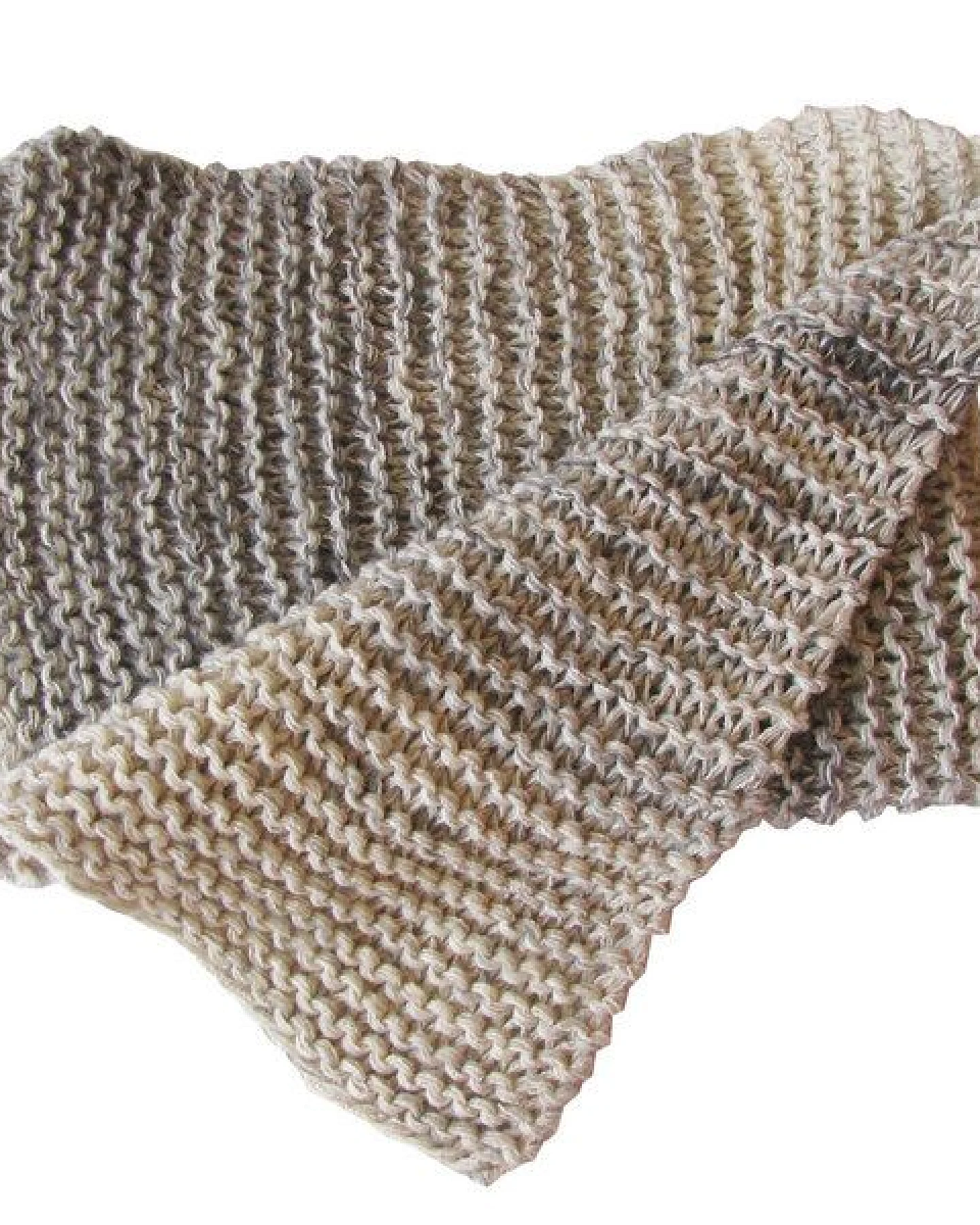 ingegerd - handgestrickte Babydecke in naturgrau – Ansicht 3