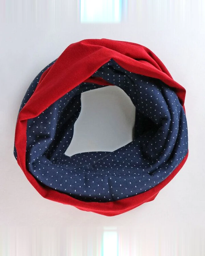 GARY MASH Strick-Jacquard Loop Navy-Rot