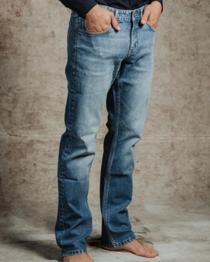 Kuyichi Herren vegan Jeans Nick Straight College Indigo