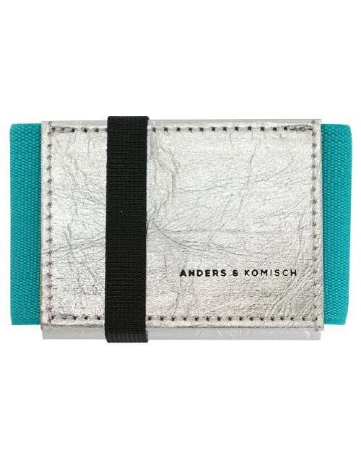 ANDERS & KOMISCH Kleines Portemonnaie mit Münzfach Silber - A&K MINI CLASSIC