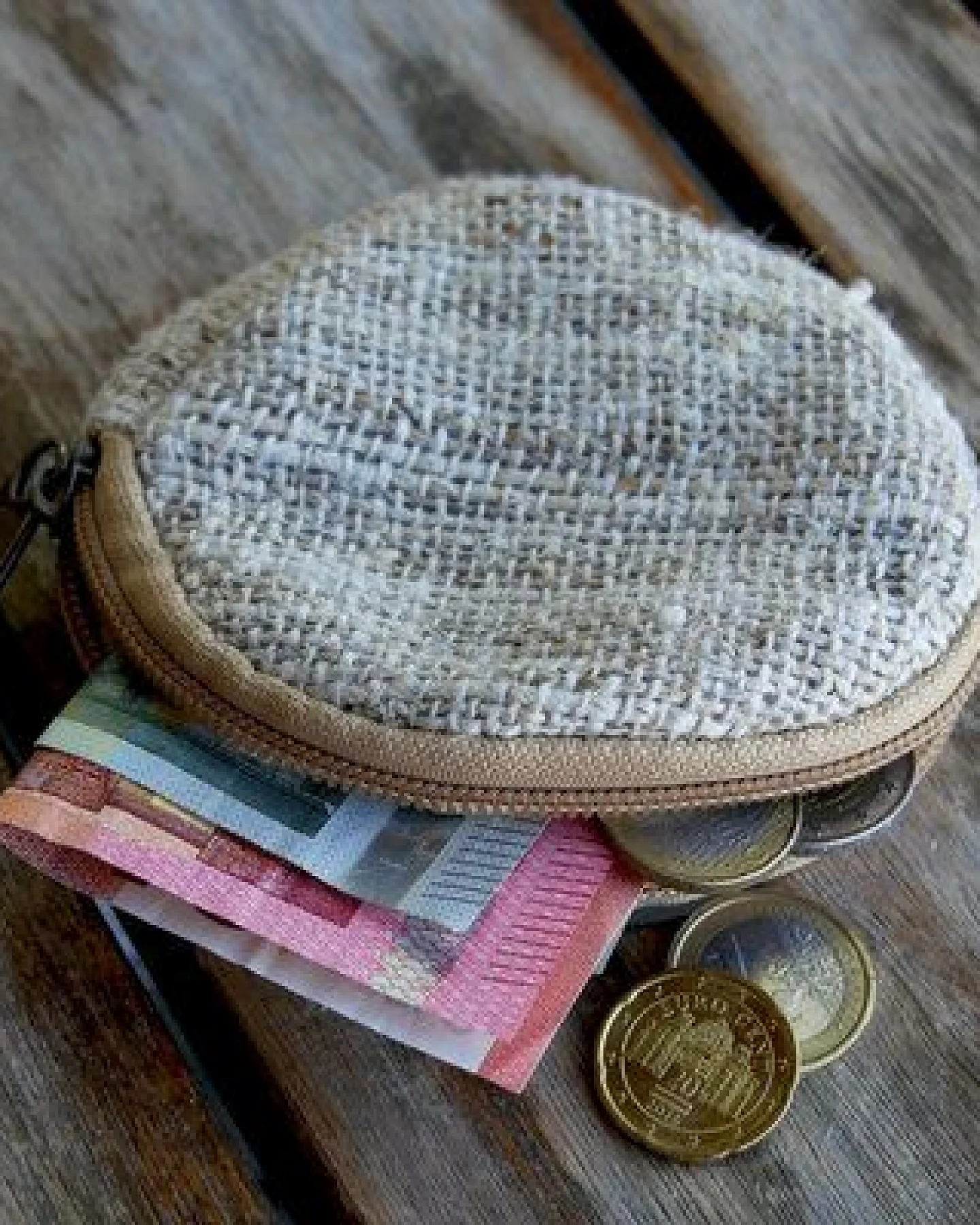 Himal Hemp HH Geldbeutel rund aus Bio-Hanf und Recycle-Sari / Recycle Wolle – Ansicht 4