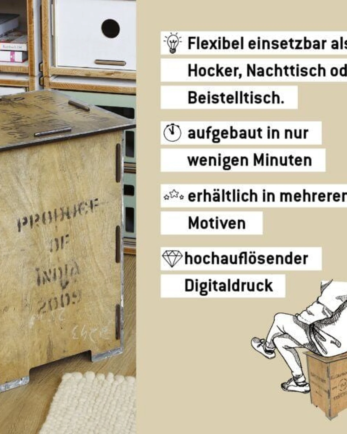 WERKHAUS Photohocker - Teekiste – Ansicht 3