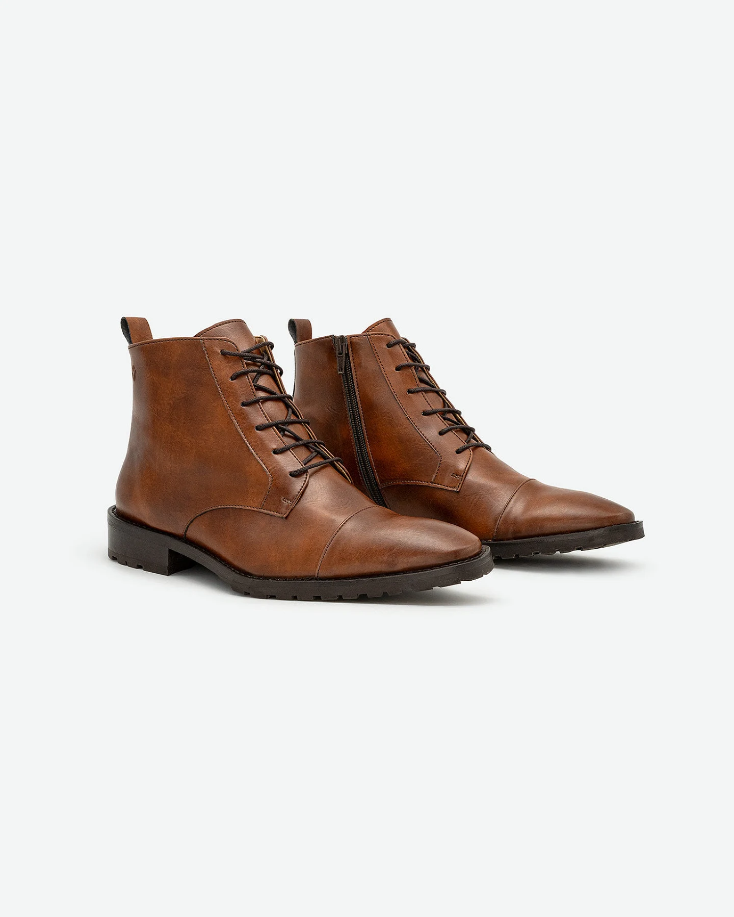 COG Herren vegan Stiefel Herren Lincoln Braun – Ansicht 2