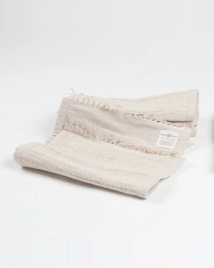 Himal Hemp HH Tischset aus wildem Hanf oder Recycle-Sari, handgewebt