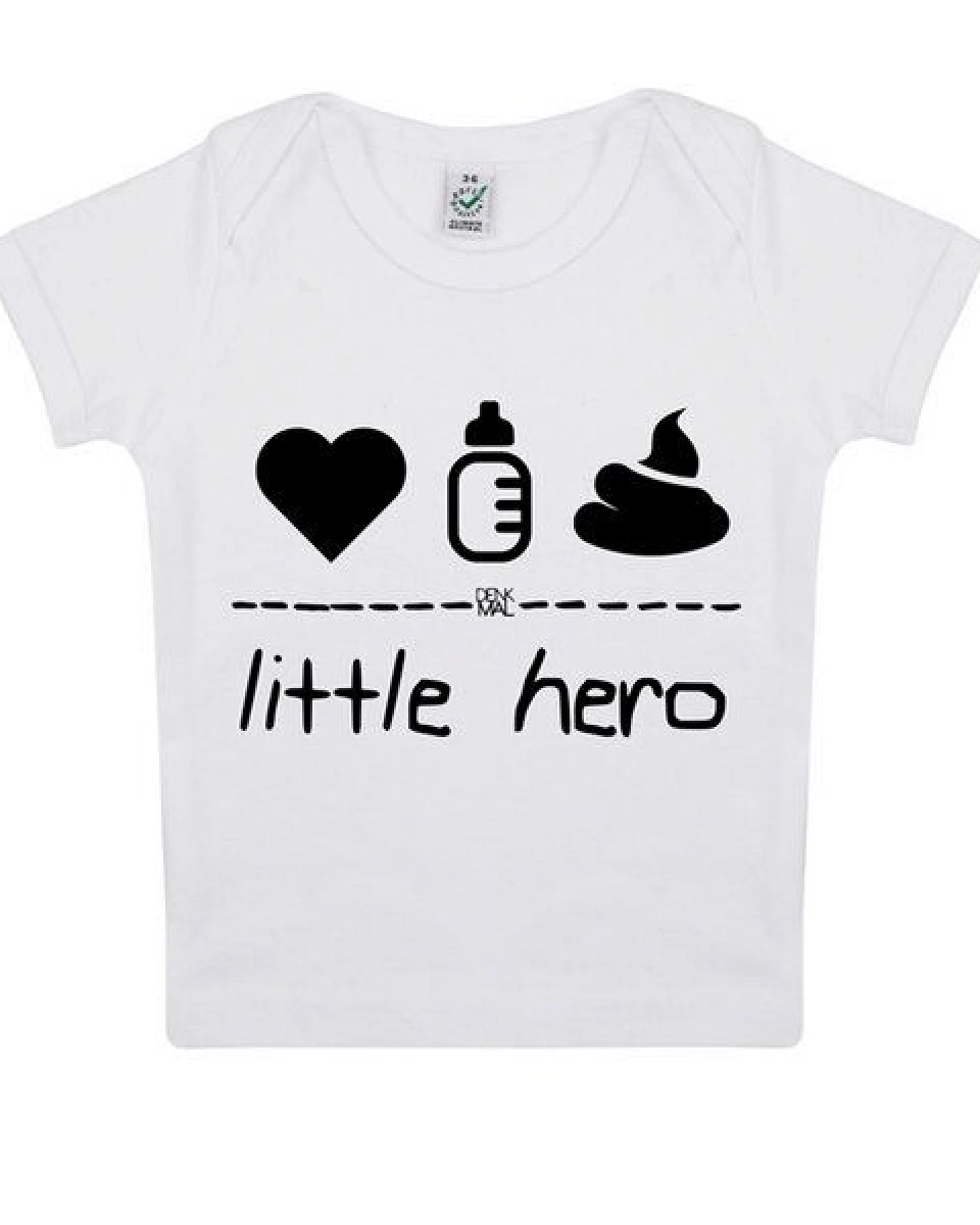 DENK.MAL Clothing little hero – Baby Shirt – Ansicht 2