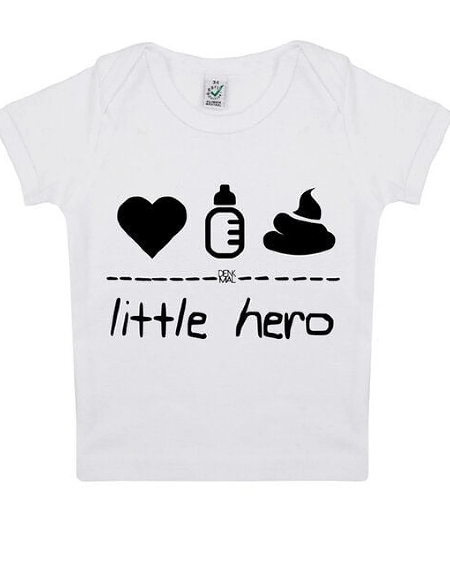 DENK.MAL Clothing little hero – Baby Shirt – Ansicht 2