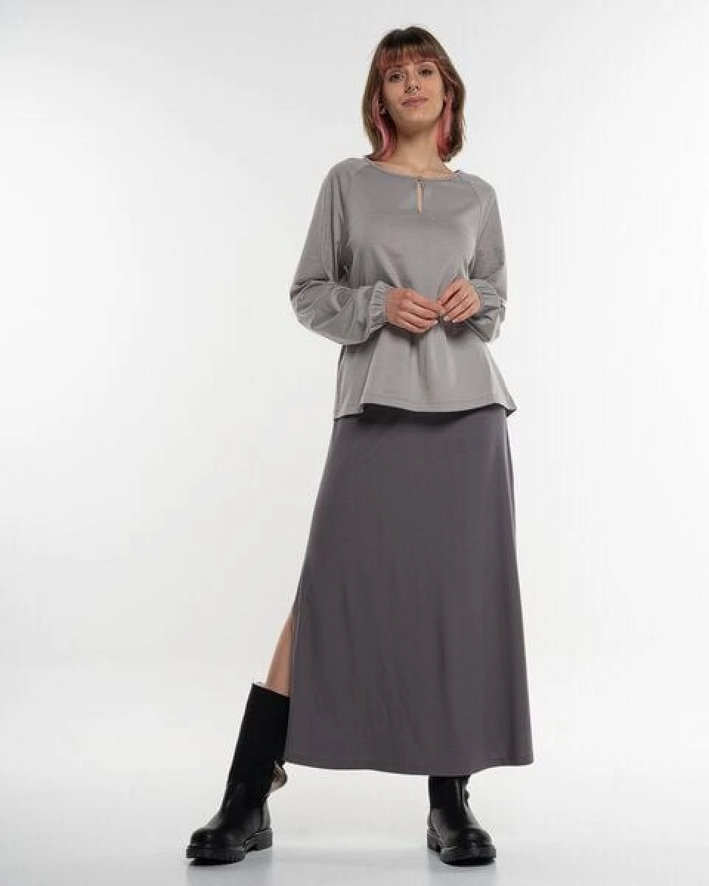 Alma & Lovis Feminines Blusenshirt aus Bio-Baumwolle – Ansicht 4