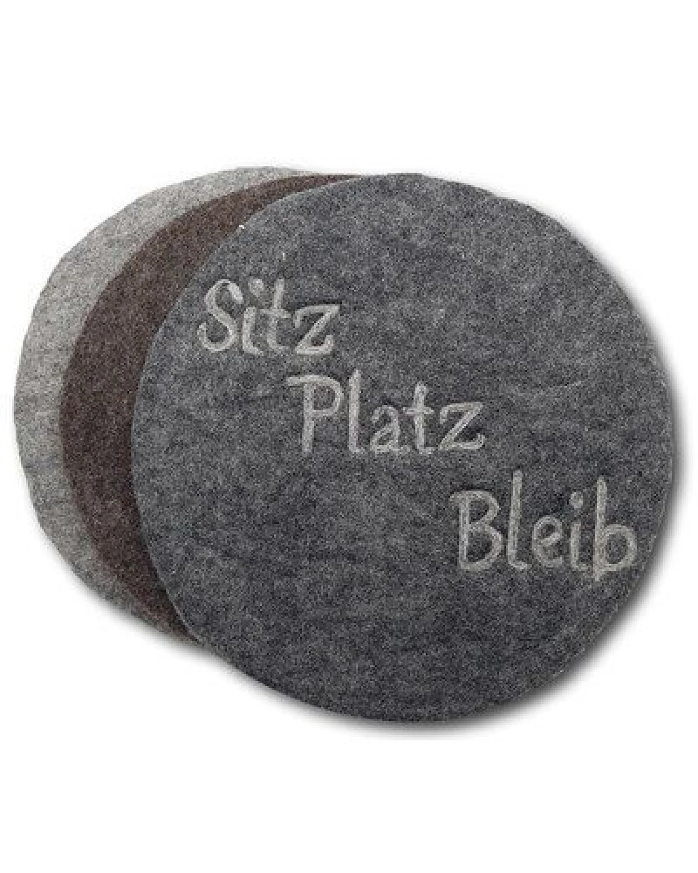 Frida Feeling Filzkissen rund Ø 35 cm "Sitz Platz Bleib" – Ansicht 2