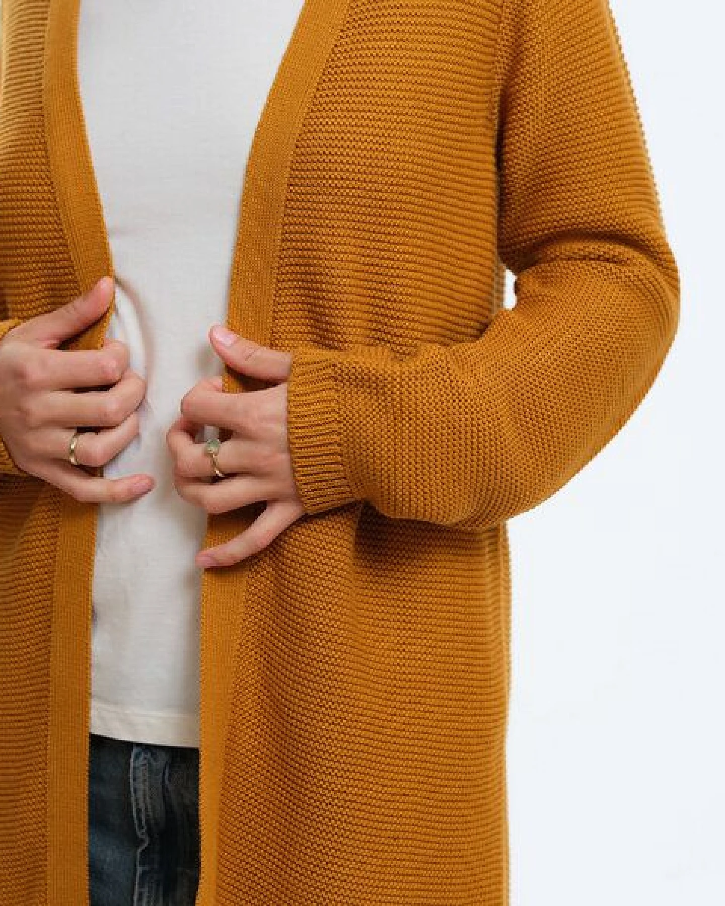 GARY MASH Long-Cardigan Alamo aus Biobaumwolle – Ansicht 2