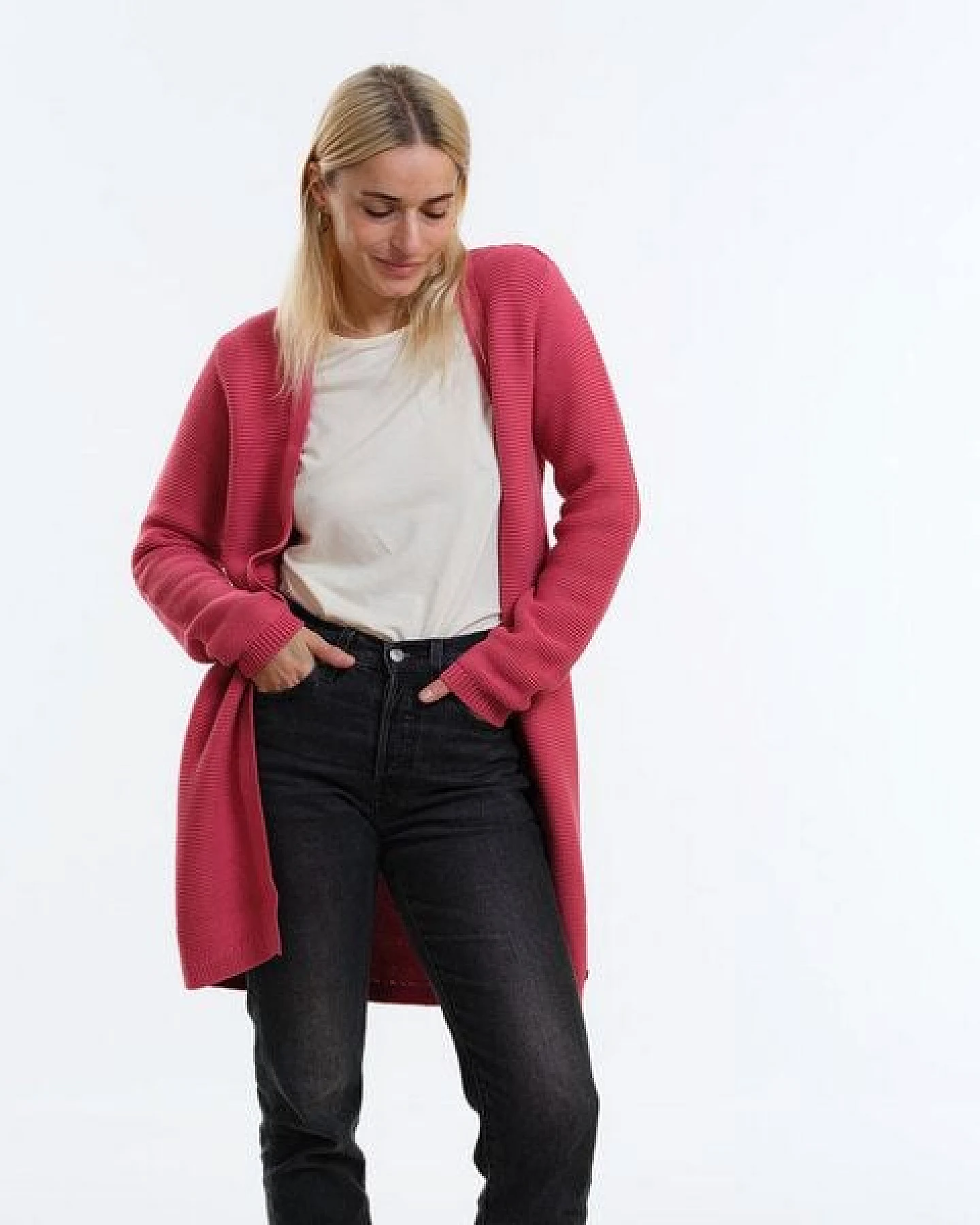 GARY MASH Long-Cardigan Alamo aus Biobaumwolle – Ansicht 3