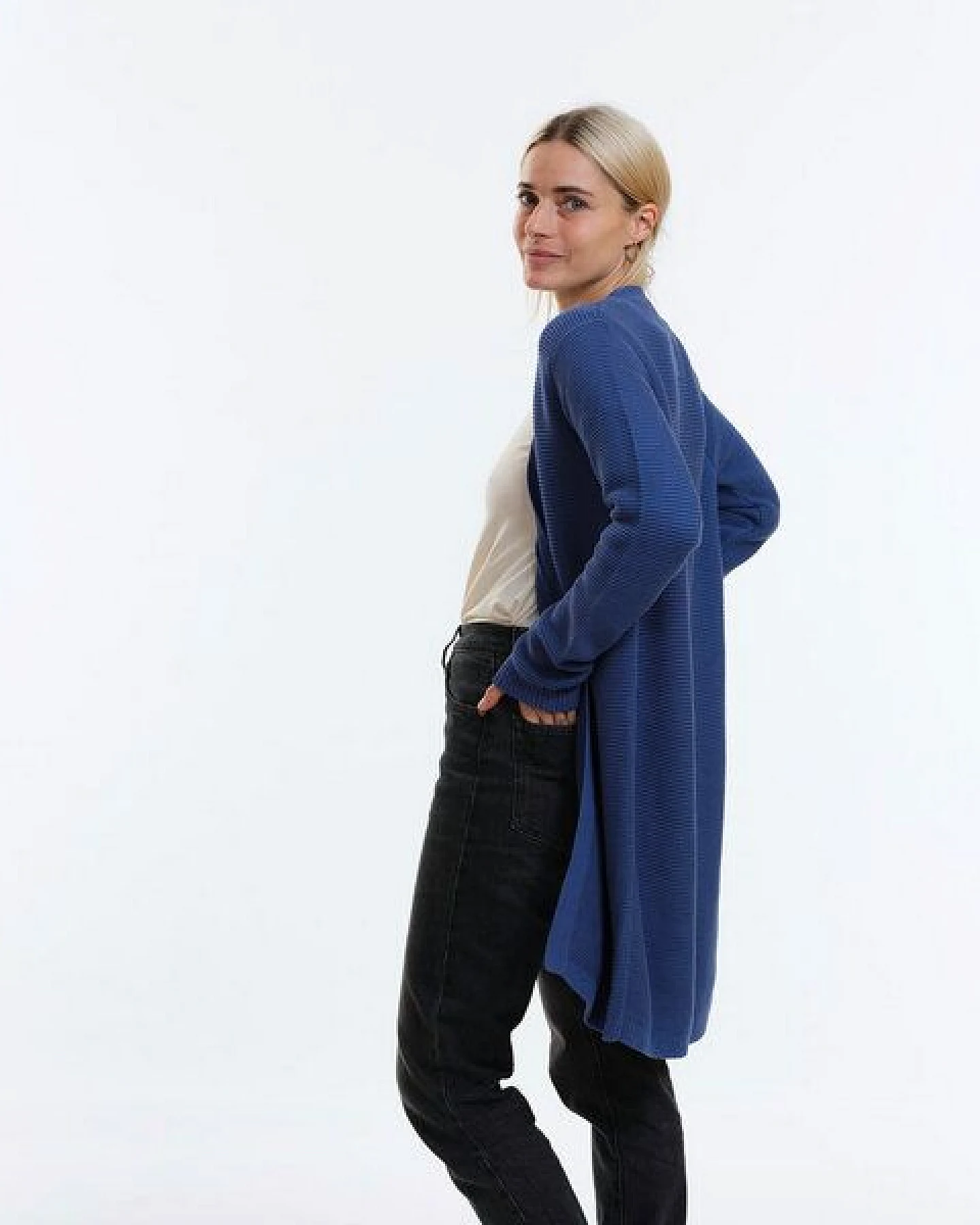 GARY MASH Long-Cardigan Alamo aus Biobaumwolle – Ansicht 2
